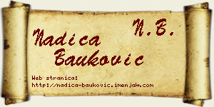 Nadica Bauković vizit kartica